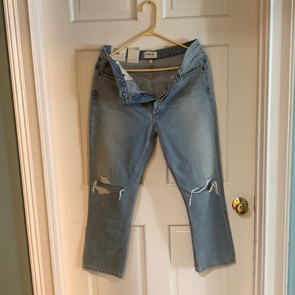 Agolde. Women’s size 29 Riley high rise straight crop new with tags